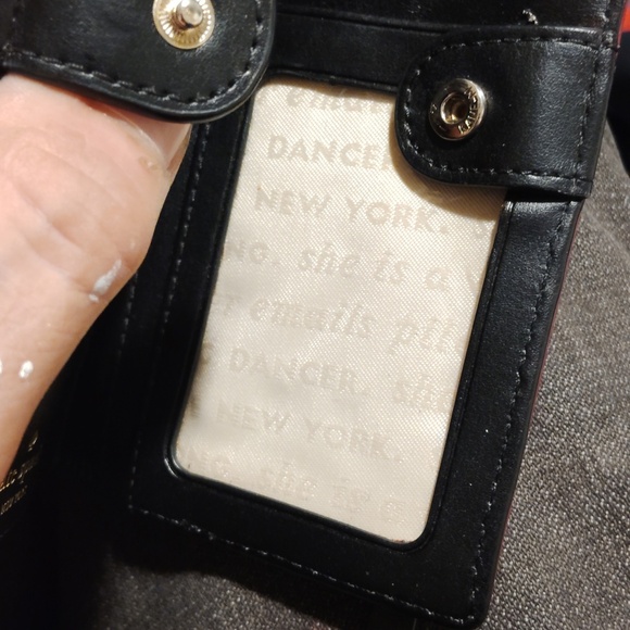 Kate Spade Purple&White Striped Wallet With Black Leather Inside - Picture 5 of 7